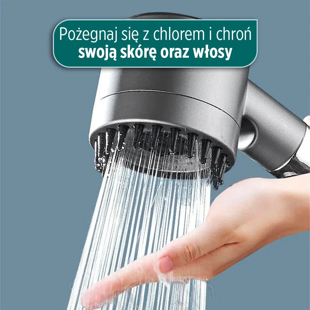 HidroSpa Max – 10 Trybów Strumienia, Wysokie Ciśnienie i 15-stopniowy Filtr dla Relaksującego Prysznica