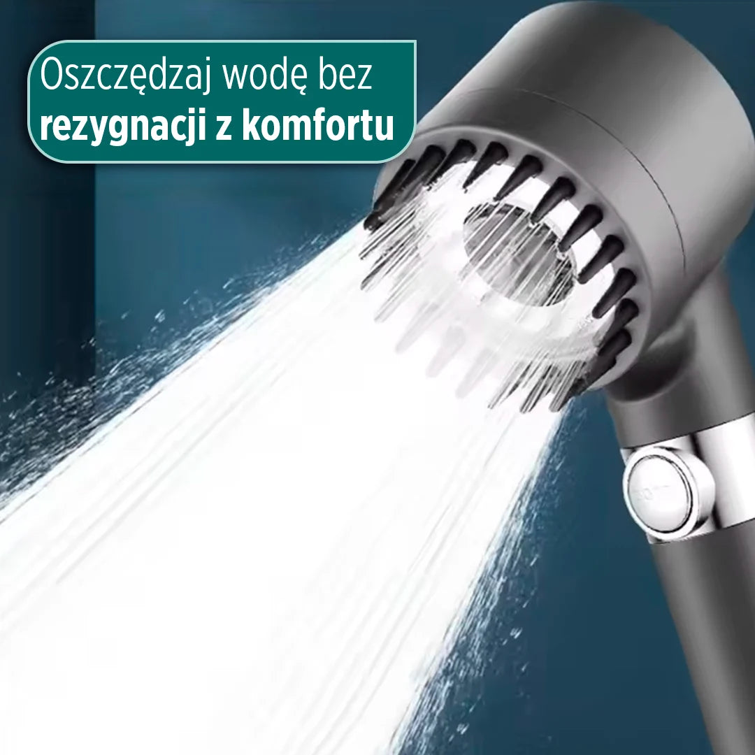 HidroSpa Max – 10 Trybów Strumienia, Wysokie Ciśnienie i 15-stopniowy Filtr dla Relaksującego Prysznica