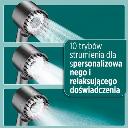HidroSpa Max – 10 Trybów Strumienia, Wysokie Ciśnienie i 15-stopniowy Filtr dla Relaksującego Prysznica